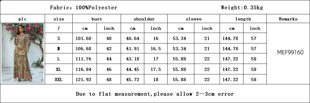 Rhinestone Embellished Floral Print Maxi Kaftan Dress for Muslim Women Soft Breathable Pullover Robe Loungewear Gown