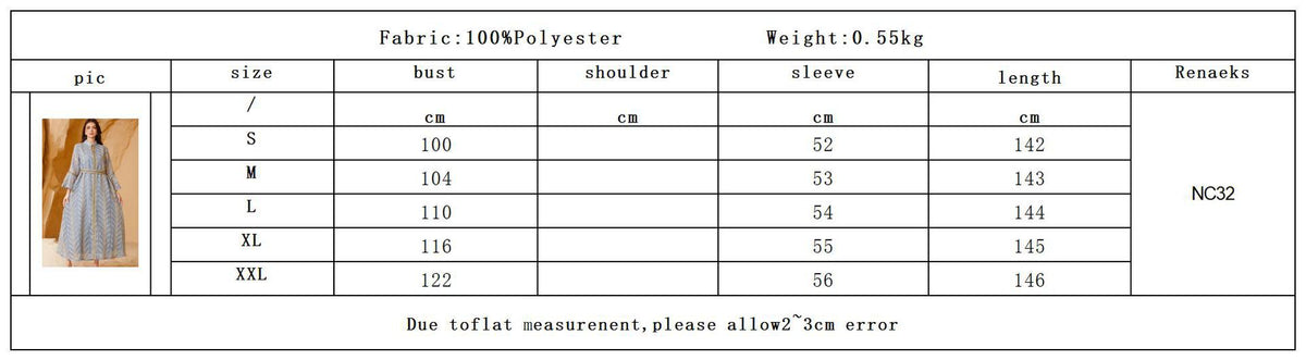 Authentic Factory Size Chart