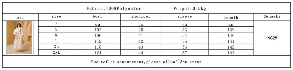 Authentic Factory Size Chart
