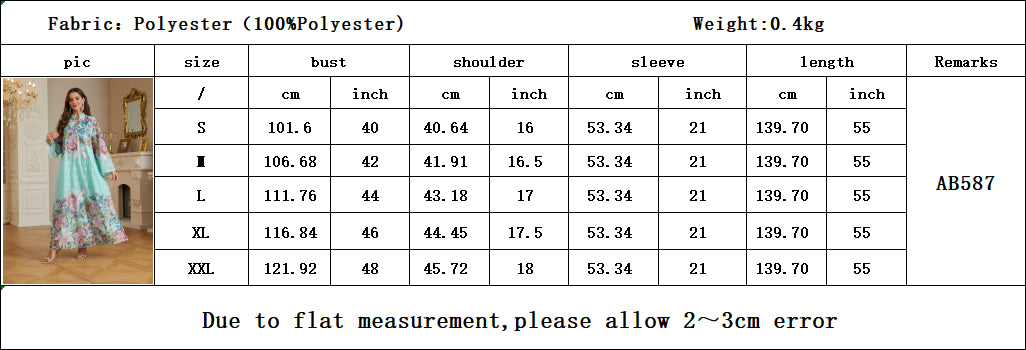Authentic Factory Size Chart
