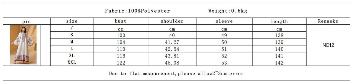 Authentic Factory Size Chart
