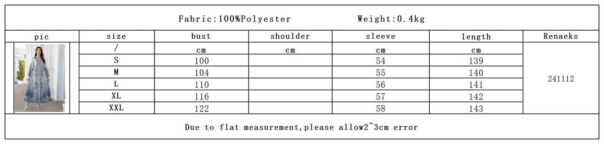 Authentic Factory Size Chart
