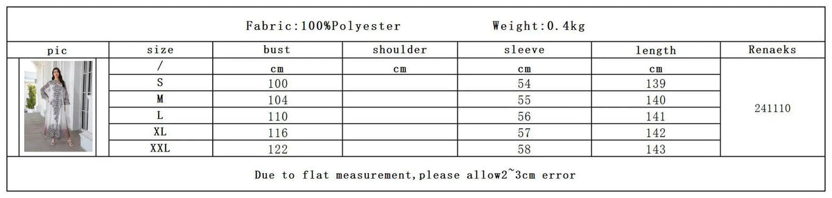 Authentic Factory Size Chart