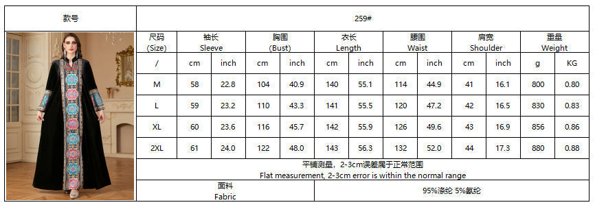 Authentic Factory Size Chart