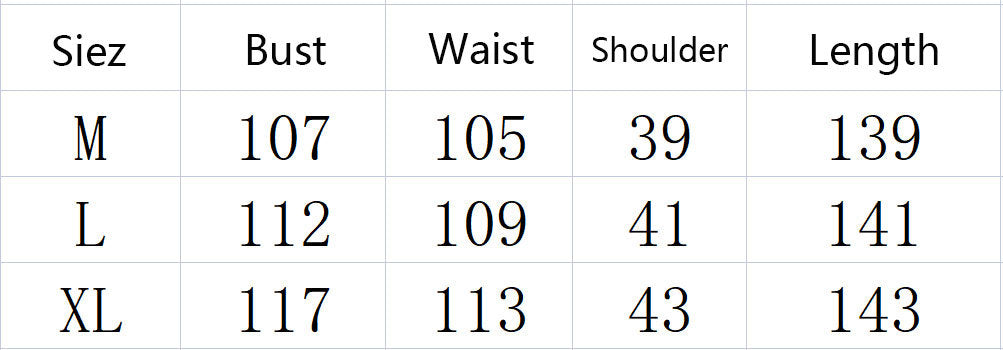 Authentic Factory Size Chart