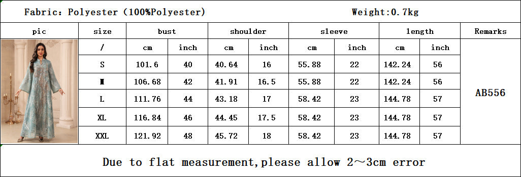 Elegant Oversized Wide Flare Sleeve Muslim Long Robe For Ladies Handcrafted Phoenix Sequins Embroidery Light See-through Leaf Print Abaya Four Shades Formal Ceremony Gown