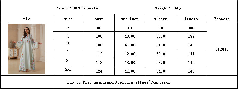 Women Stand Collar V Notch Floral Print Abaya Gold Metallic Tassel Flare Sleeve Maxi Jalabiya Pastel Satin Loose Modest Gown For Eid Mubarak Ramadan Wedding Party