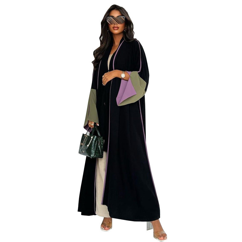 Light Green Kimono Sleeve Maxi Cardigan - Spliced Long Sleeve Cardigan Dress
