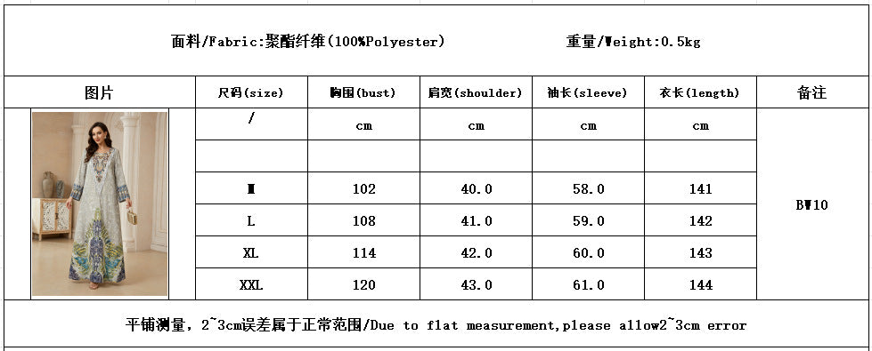 Blue Floral Embroidered Abaya - Modest Muslim Dress Ramadan Eid