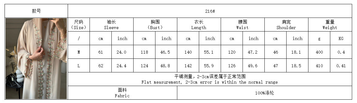 Size Chart - 216 Size & Fit Guide